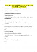 HCM 2110 EXAM 5 QUESTIONS WITH 100&percnt; VERIFIED ANSWERS&excl;&excl;