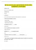 HCM 2110 EXAM 6 QUESTIONS WITH 100&percnt; VERIFIED ANSWERS&excl;&excl;