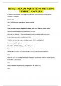 HCM 2110 EXAM 9 QUESTIONS WITH 100&percnt; VERIFIED ANSWERS&excl;