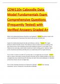 CDW110v Caboodle Data Model Fundamentals Exam Comprehensive Questions &lpar;Frequently Tested&rpar; with Verified Answers Graded A&plus;