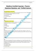 Salesforce Certified Associate - Practice  Questions Questions  and  Verified Answers