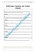 SCMA Exam 1 Questions  and  Verified  Answers