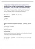 ATI CARE OF PATIENTS WITH PROBLEMS OF THE THYROID AND PARATHYROID GLANDS EXAM WITH QUESTIONS AND ANSWERS &lpar;VERIFIED ANSWERS&rpar;