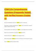 CDW110v Comprehensive Questions &lpar;Frequently Tested&rpar; with Verified Answers Graded A&plus;