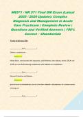 NR571 &sol; NR 571 Final DM Exam &lpar;Latest 2025 &sol; 2026 Update&rpar;&colon; Complex Diagnosis and Management in Acute Care Practicum &vert; Complete Review &vert; Questions and Verified Answers &vert; 100&percnt; Correct &ndash; Chamberlain  