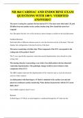 NR 464 CARDIAC AND ENDOCRINE EXAM QUESTIONS WITH 100&percnt; VERIFIED ANSWERS&excl;&excl;