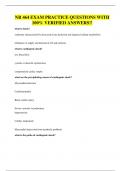 NR 464 EXAM PRACTICE QUESTIONS WITH 100&percnt; VERIFIED ANSWERS&excl;&excl;