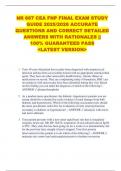 NR 667 CEA FNP FINAL EXAM STUDY  GUIDE 2025&sol;2026 ACCURATE  QUESTIONS AND CORRECT DETAILED  ANSWERS WITH RATIONALES &vert;&vert;   100&percnt; GUARANTEED PASS  <LATEST VERSION> 