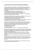 LICSW PRACTICE QUESTIONS AND ANSWERS