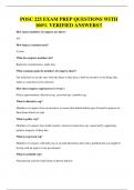 POSC 225 EXAM PREP QUESTIONS WITH 100&percnt; VERIFIED ANSWERS