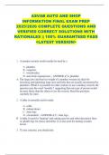 ASVAB AUTO AND SHOP  INFORMATION FINAL EXAM PREP  2025&sol;2026 COMPLETE QUESTIONS AND  VERIFIED CORRECT SOLUTIONS WITH  RATIONALES &vert;&vert; 100&percnt; GUARANTEED PASS  <LATEST VERSION> 