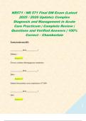 NR571 &sol; NR 571 Final  Exam &lpar;Latest 2025 &sol; 2026 Update&rpar;&colon; Complex Diagnosis and Management in Acute Care Practicum &vert; Complete Review &vert; Questions and Verified Answers &vert; 100&percnt; Correct &ndash; Chamberlain  
