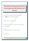 Florida Driver Manual Study Guide for Knowledge Exam 2025 Questions and Answers