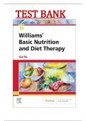 TEST BANK For Williams Basic Nutrition and Diet Therapy 16th Edition by Staci Nix&comma; All 23 Chapters Covered&comma; Verified Latest Edition