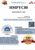 HMPYC80 Assignment 5 &lpar;100&percnt; COMPLETE ANSWERS&rpar; 2025 - DUE 29 August 2025