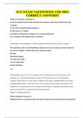 ACG EXAM 3 QUESTIONS AND 100&percnt; CORRECT ANSWERS&excl;&excl;