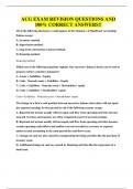 ACG EXAM REVISION QUESTIONS AND 100&percnt; CORRECT ANSWERS&excl;&excl;