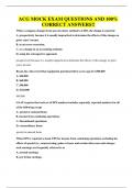 ACG MOCK EXAM QUESTIONS AND 100&percnt; CORRECT ANSWERS&excl;