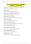 ACG EXAM QUESTIONS AND 100&percnt; CORRECT ANSWERS