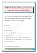 ATI skills module 3&period;0 airway management Exam 2025 Questions and Answers
