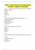 MSSC- SAFETY FINAL EXAM QUESTIONS AND 100&percnt; CORRECT ANSWERS
