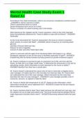 Mental Health Case Study Exam 1 Rated A&plus;
