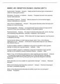 MMSC 491 GENETICS EXAM 2- BUONI UNIT 9