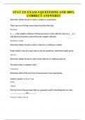 STAT 211 EXAM 4 QUESTIONS AND 100&percnt; CORRECT ANSWERS
