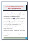 Civic Literacy Review Exam 2025 Questions and Answers