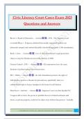 Civic Literacy Court Cases Exam 2025 Questions and Answers