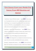 Civic Literacy Court cases- Florida Civic Literacy Exam 2025 Questions and Answers