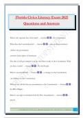 Florida Civics Literacy Exam 2025 Questions and Answers