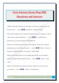 Civic Literacy Bundled Exams 2025 &vert;Actual Questions with Correct Answers &vert;100&percnt; Satisfaction Guaranteed