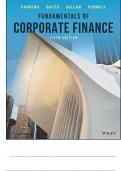 Fundamentals of Corporate Finance 5th Edition by Robert Parrino&comma; Thomas W&period; Bates & Stuart L&period; Gillan Solution Manual &vert;ISBN&colon; 9781119795438&vert; Guide A&plus;&comma; latest edition 2025