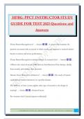 HFRG&colon; PPCT INSTRUCTOR STUDY GUIDE FOR TEST 2025 Questions and Answers