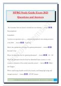 HFRG Study Guide Exam 2025 Questions and Answers