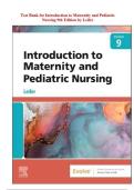 Test Bank for Introduction to Maternity and Pediatric Nursing 9th Edition by Leifer