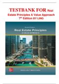 Real Estate Principles&colon; A Value Approach &ndash; Test Bank &vert; Ling & Archer &vert; 7th Edition &vert; Complete Exam-Style Question Set