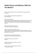 Health Fitness and Wellness C458 Unit Two Module 7 NEWEST 2025&sol;2026 ACTUAL EXAM COMPLETE QUESTIONS AND CORRECT DETAILED ANSWERS &lpar;VERIFIED ANSWERS&rpar; &vert;ALREADY GRADED A&plus;&vert;&vert;BRAND NEW&excl;&excl;