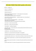 PRE CLINIC THEORY FINAL EXAM question with answers