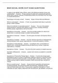 BSW SOCIAL WORK EXIT EXAM QUESTIONS