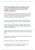 PCT DaVita &lpar;RN&rpar;Final Exam Questions and Answers &lpar;Verified Answers&rpar; Latest 2025 UPDATE&period; Graded A&plus;&period;
