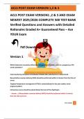 ACLS POST EXAM VERSION1 &comma;2 & 3 AND EXAM NEWEST 2025&sol;2026 COMPLETE 500 TEST-BANK Verified Questions and Answers with Detailed Rationales Graded A&plus; Guaranteed Pass &ndash; Ace YOUR Exam