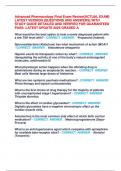 Advanced Pharmacology Final Exam BUNDLE