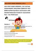 ACLS POST EXAM VERSION1 &comma;2 & 3 ACTUAL  EXAM NEWEST 2025&sol;2026 COMPLETE TEST BANK Verified Questions and Answers with  Detailed Rationales Graded A&plus; Guaranteed  Pass &ndash; Ace YOUR Exam  