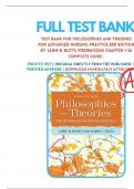 Test Bank For Philosophies and Theories for Advanced Nursing Practice 3rd Edition By Janie B&period; Butts 9781284112245 Chapter 1-26 Complete Guide &period;