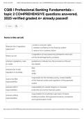 CQiB &vert; Professional Banking Fundamentals - topic 2 COMPREHENSIVE questions answered&comma; 2025 verified graded A&plus; already passed&excl;