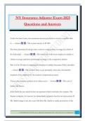 NY Insurance Adjuster Exam 2025 Questions and Answers