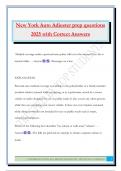 New York Auto Adjuster prep questions 2025 with Correct Answers