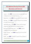 NY Adjuster Practice Exam 2025 Questions and Answers